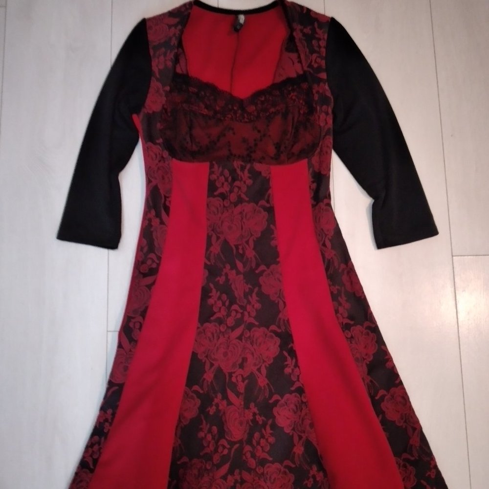 Kollontai Panelled Tapestry Aline Dress